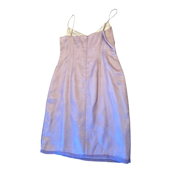 Vintage Y2K Laundry By Shelli Segal 8P Lavender Embroidered Slip Dress Fairy - Picture 4 of 5